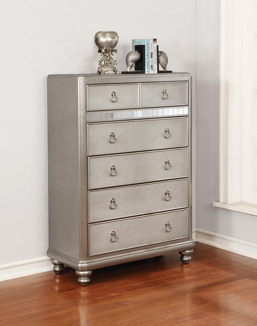 Bling Game 6-drawer Chest Metallic Platinum - VIP FURNITURE (NJ)