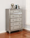 Bling Game 6-drawer Chest Metallic Platinum - VIP FURNITURE (NJ)