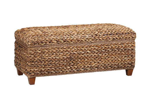 Laughton Hand-Woven Banana Leaf Storage Trunk Amber - VIP FURNITURE (NJ)