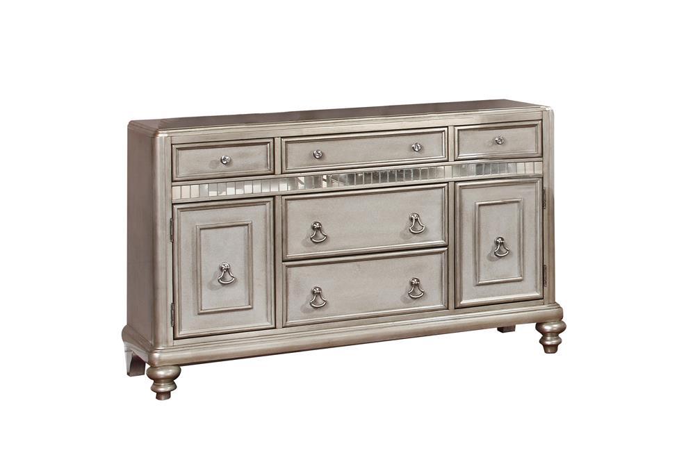 Bling Game 5-drawer Dining Server Metallic Platinum - VIP FURNITURE (NJ)