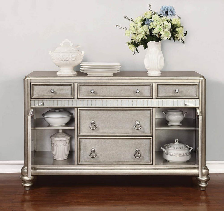 Bling Game 5-drawer Dining Server Metallic Platinum - VIP FURNITURE (NJ)