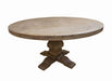 Florence Round Pedestal Dining Table Rustic Smoke - VIP FURNITURE (NJ)