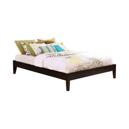 Hounslow Queen Universal Platform Bed Cappuccino - VIP FURNITURE (NJ)