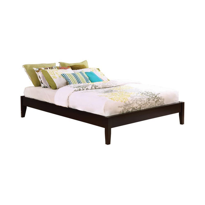Hounslow Queen Universal Platform Bed Cappuccino - VIP FURNITURE (NJ)