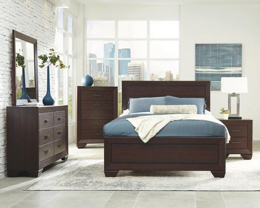 Kauffman Eastern King Panel Bed Dark Cocoa - VIP FURNITURE (NJ)