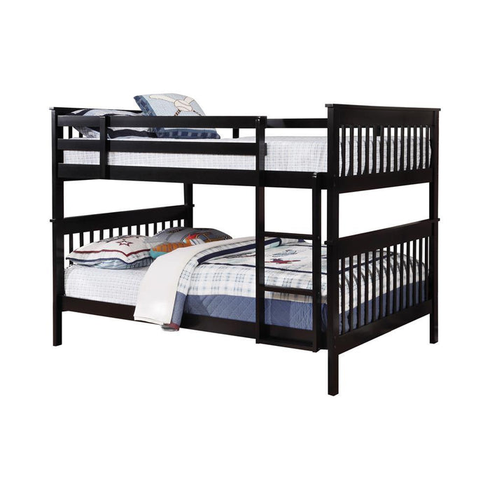 Chapman Full Over Full Bunk Bed Black - VIP FURNITURE (NJ)