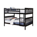 Chapman Full Over Full Bunk Bed Black - VIP FURNITURE (NJ)
