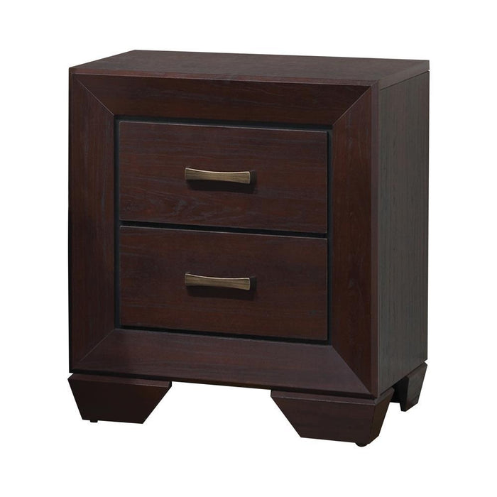 Kauffman 2-drawer Nightstand Dark Cocoa - VIP FURNITURE (NJ)