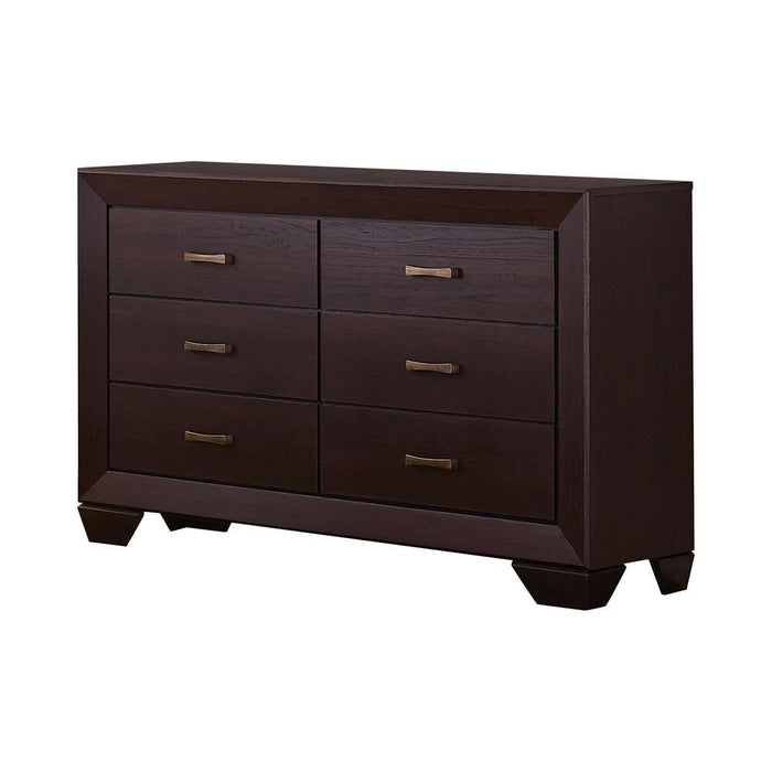 Kauffman 6-drawer Dresser Dark Cocoa - VIP FURNITURE (NJ)