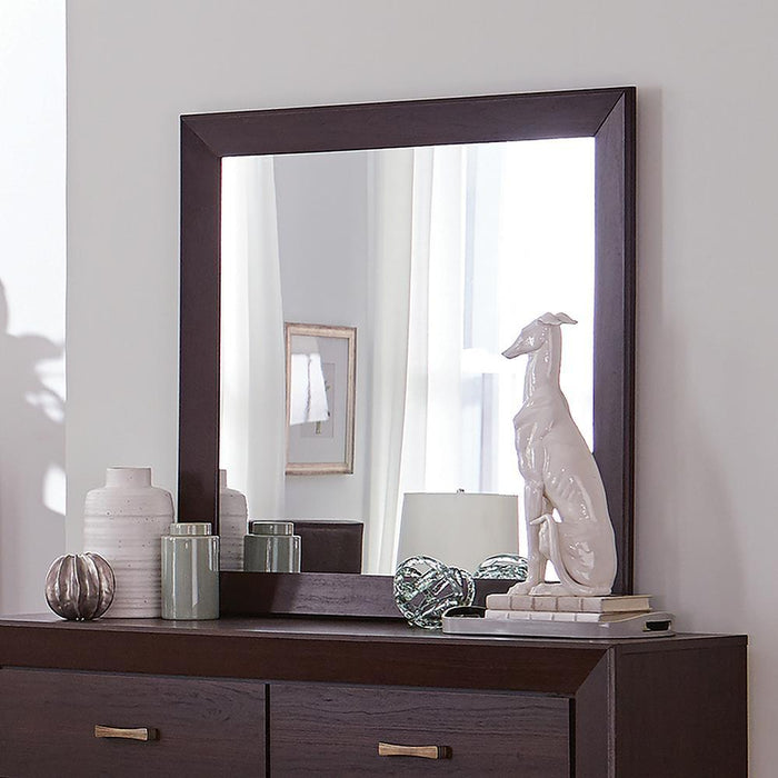 Kauffman Rectangular Dresser Mirror Dark Cocoa - VIP FURNITURE (NJ)