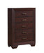 Kauffman 5-drawer Chest Dark Cocoa - VIP FURNITURE (NJ)