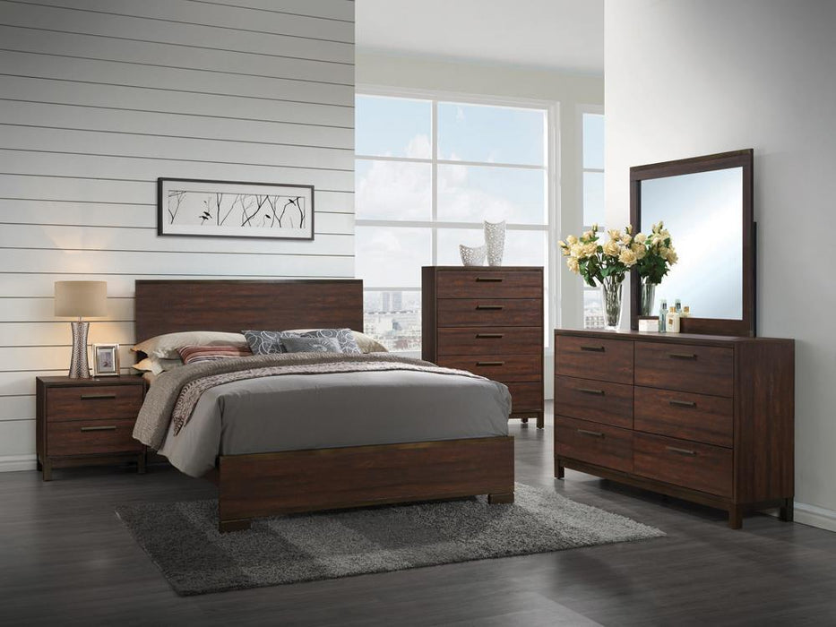 Edmonton Eastern King Panel Bed Rustic Tobacco - VIP FURNITURE (NJ)