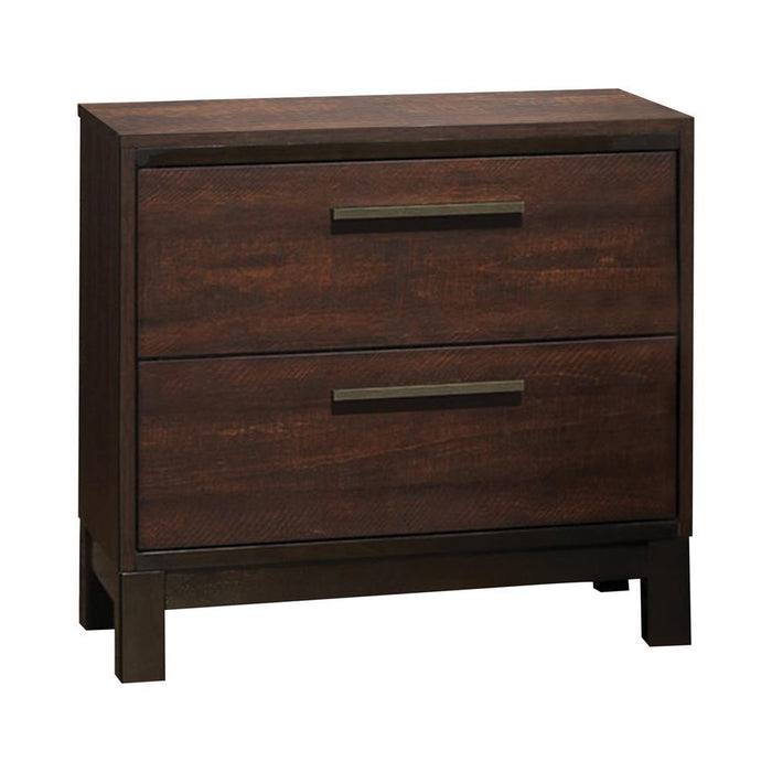 Edmonton 2-drawer Nightstand Rustic Tobacco - VIP FURNITURE (NJ)