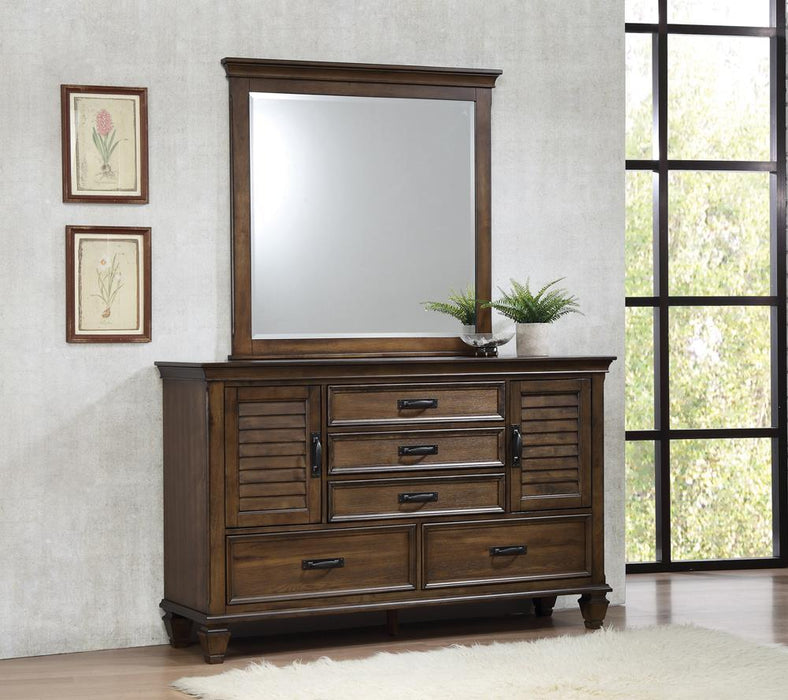 Franco Rectangular Dresser Mirror Burnished Oak - VIP FURNITURE (NJ)