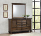 Franco Rectangular Dresser Mirror Burnished Oak - VIP FURNITURE (NJ)