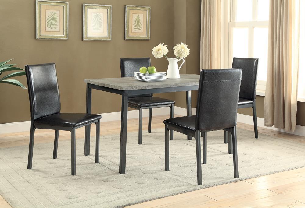 Garza Upholstered Dining Chairs Black (Set of 2) - VIP FURNITURE (NJ)