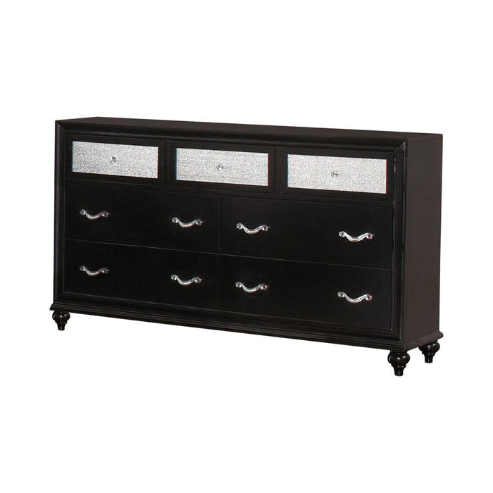 Barzini 7-drawer Rectangular Dresser Black - VIP FURNITURE (NJ)