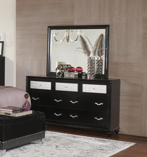 Barzini Rectangular Dresser Mirror Black - VIP FURNITURE (NJ)