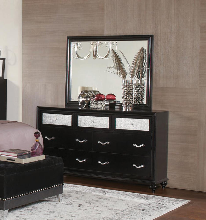 Barzini Rectangular Dresser Mirror Black - VIP FURNITURE (NJ)
