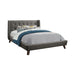Carrington Button Tufted Queen Bed Grey - VIP FURNITURE (NJ)