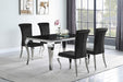 Betty Upholstered Side Chairs Black and Chrome (Set of 4) - VIP FURNITURE (NJ)