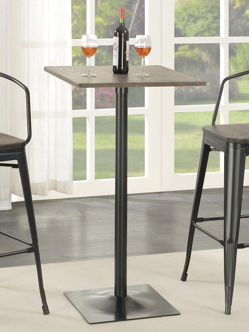 Cavalier Square Bar Table Dark Elm and Matte Black - VIP FURNITURE (NJ)