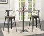 Cavalier Square Bar Table Dark Elm and Matte Black - VIP FURNITURE (NJ)