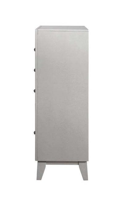 Leighton 5-drawer Chest Metallic Mercury - VIP FURNITURE (NJ)