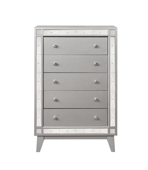 Leighton 5-drawer Chest Metallic Mercury - VIP FURNITURE (NJ)