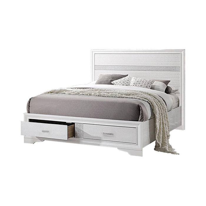 Miranda Queen 2-drawer Storage Bed White - VIP FURNITURE (NJ)