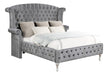 Deanna Eastern King Tufted Upholstered Bed Grey - VIP FURNITURE (NJ)