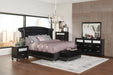 Barzini California King Tufted Upholstered Bed Black - VIP FURNITURE (NJ)