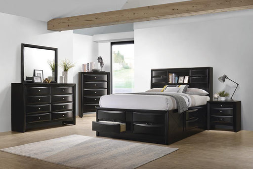 Briana Queen Platform Storage Bed Black - VIP FURNITURE (NJ)