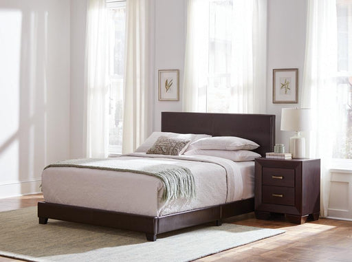 Dorian Upholstered Queen Bed Brown - VIP FURNITURE (NJ)