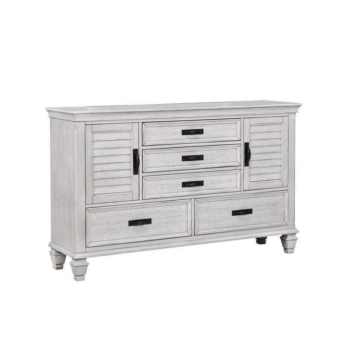 Franco 5-drawer Dresser Antique White - VIP FURNITURE (NJ)