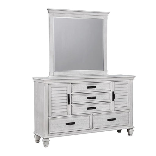 Franco Rectangular Dresser Mirror Antique White - VIP FURNITURE (NJ)