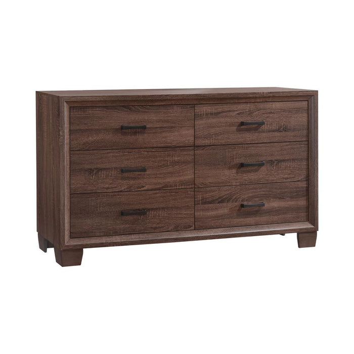Brandon 6-drawer Dresser Medium Warm Brown - VIP FURNITURE (NJ)