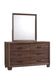 Brandon Framed Dresser Mirror Medium Warm Brown - VIP FURNITURE (NJ)