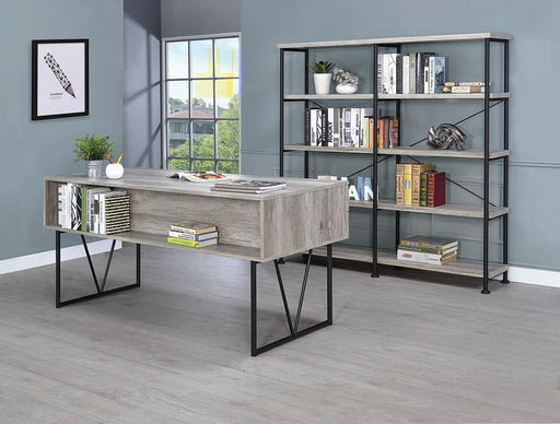 Analiese 4-drawer Writing Desk Grey Driftwood - VIP FURNITURE (NJ)