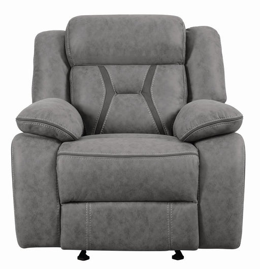 Higgins Overstuffed Upholstered Glider Recliner Grey - VIP FURNITURE (NJ)
