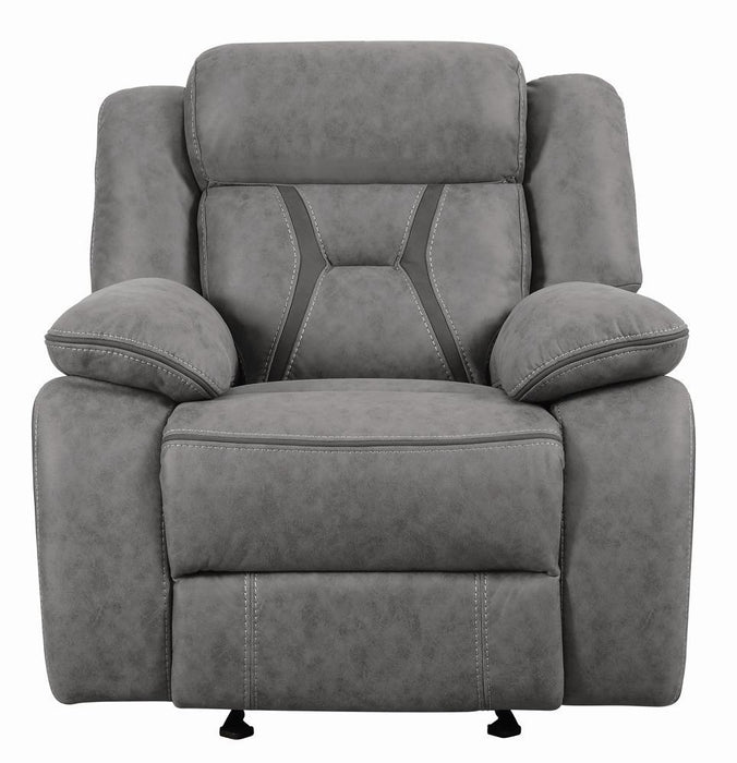 Higgins Overstuffed Upholstered Glider Recliner Grey - VIP FURNITURE (NJ)