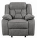 Higgins Overstuffed Upholstered Glider Recliner Grey - VIP FURNITURE (NJ)