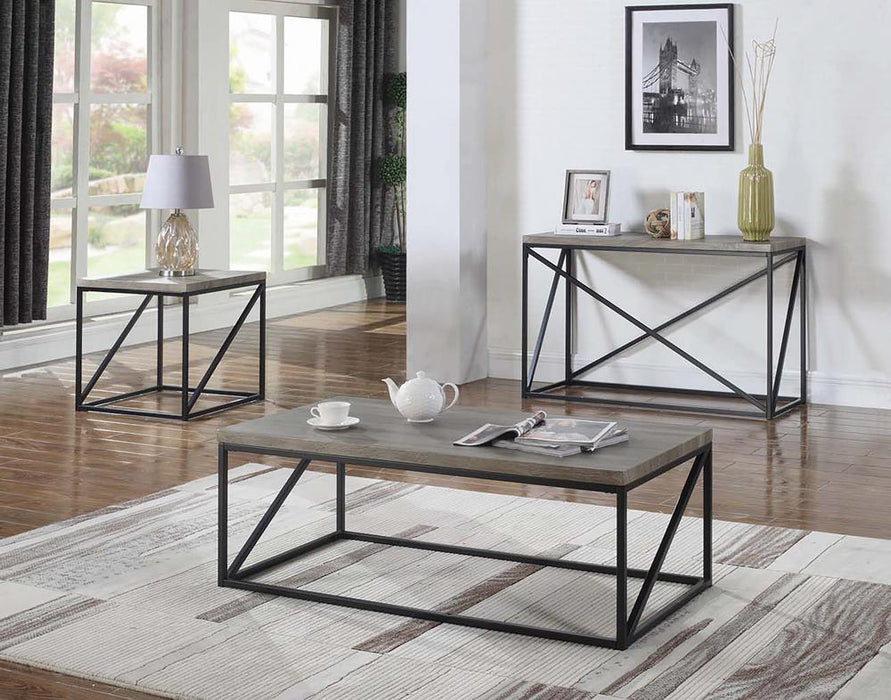 Birdie Square End Table Sonoma Grey - VIP FURNITURE (NJ)