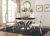 Anchorage Round Dining Table Chrome and Black - VIP FURNITURE (NJ)