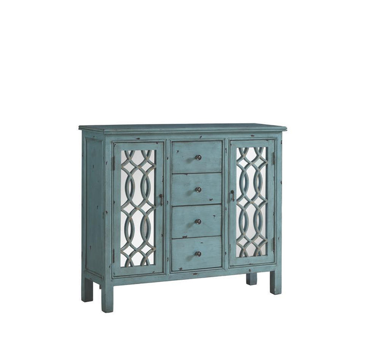 Rue 4-drawer Accent Cabinet Antique Blue - VIP FURNITURE (NJ)