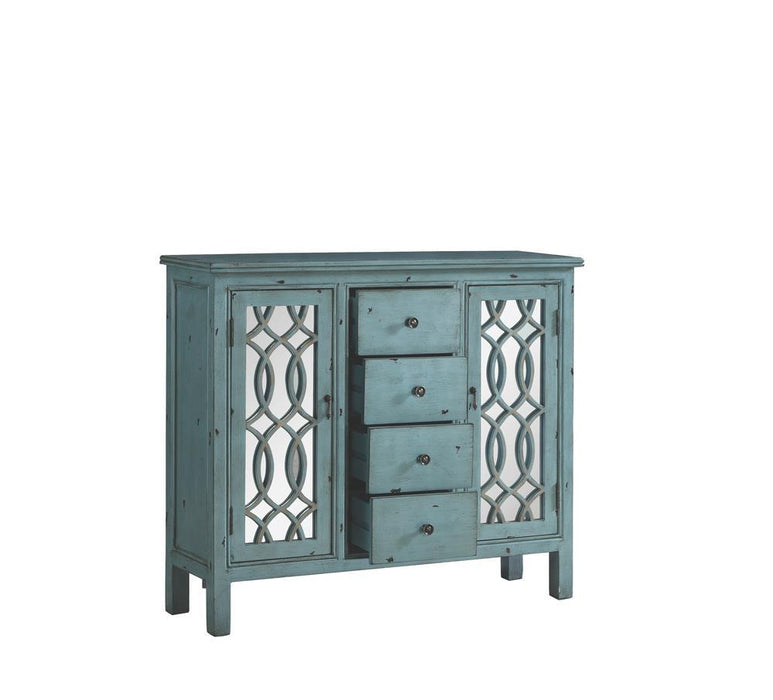 Rue 4-drawer Accent Cabinet Antique Blue - VIP FURNITURE (NJ)
