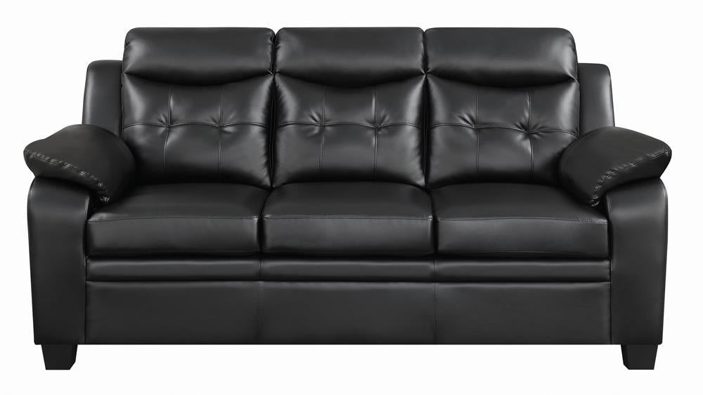 Finley Tufted Upholstered Sofa Black - VIP FURNITURE (NJ)