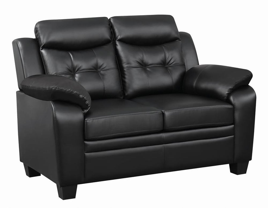 Finley Tufted Upholstered Loveseat Black - VIP FURNITURE (NJ)