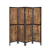 Deepika 4-panel Folding Screen Antique Nutmeg and Black - VIP FURNITURE (NJ)