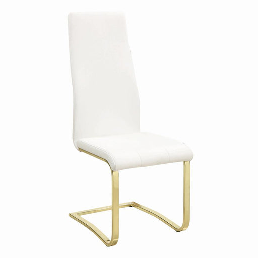 Montclair Side Chairs White and Rustic Brass (Set of 4) - VIP FURNITURE (NJ)
